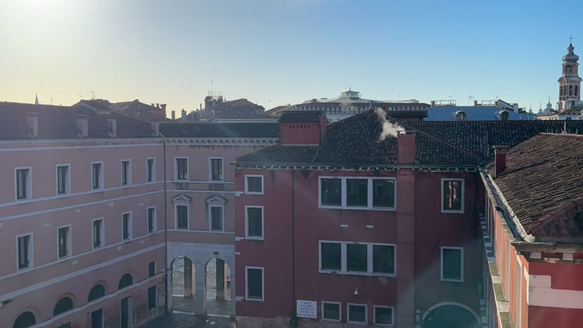First morning in Italy
